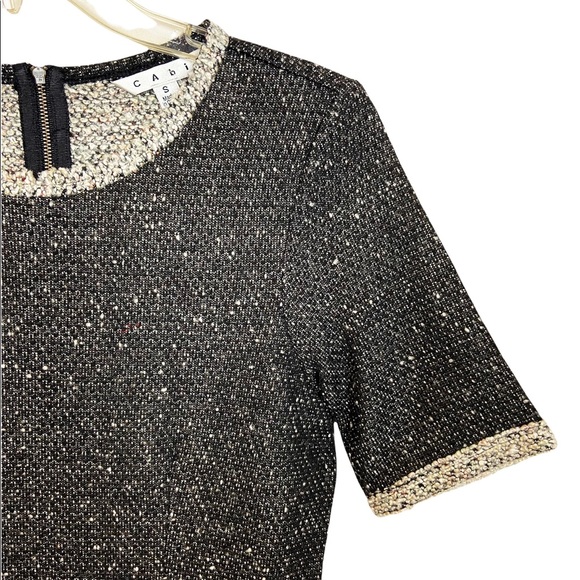 CAbi COCO Shell Terry Boucle Tweed Sweater #542 Size Small - Picture 4 of 6